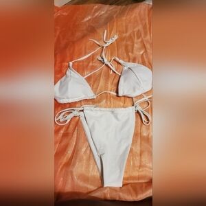 2 Piece White Bathing Suit